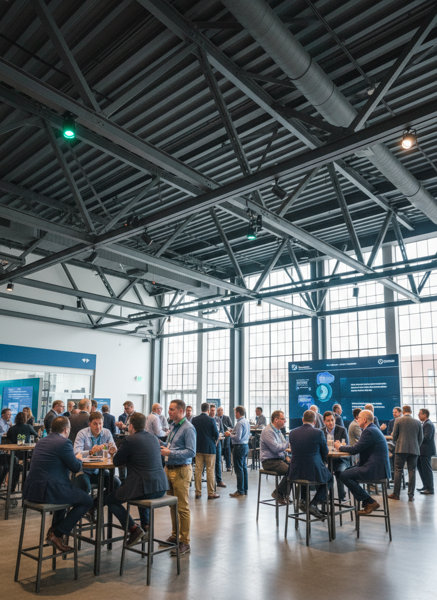 Firefly_Photorealistic wide-format image inspired by the interior of Mill 19. Open steel trus 374201